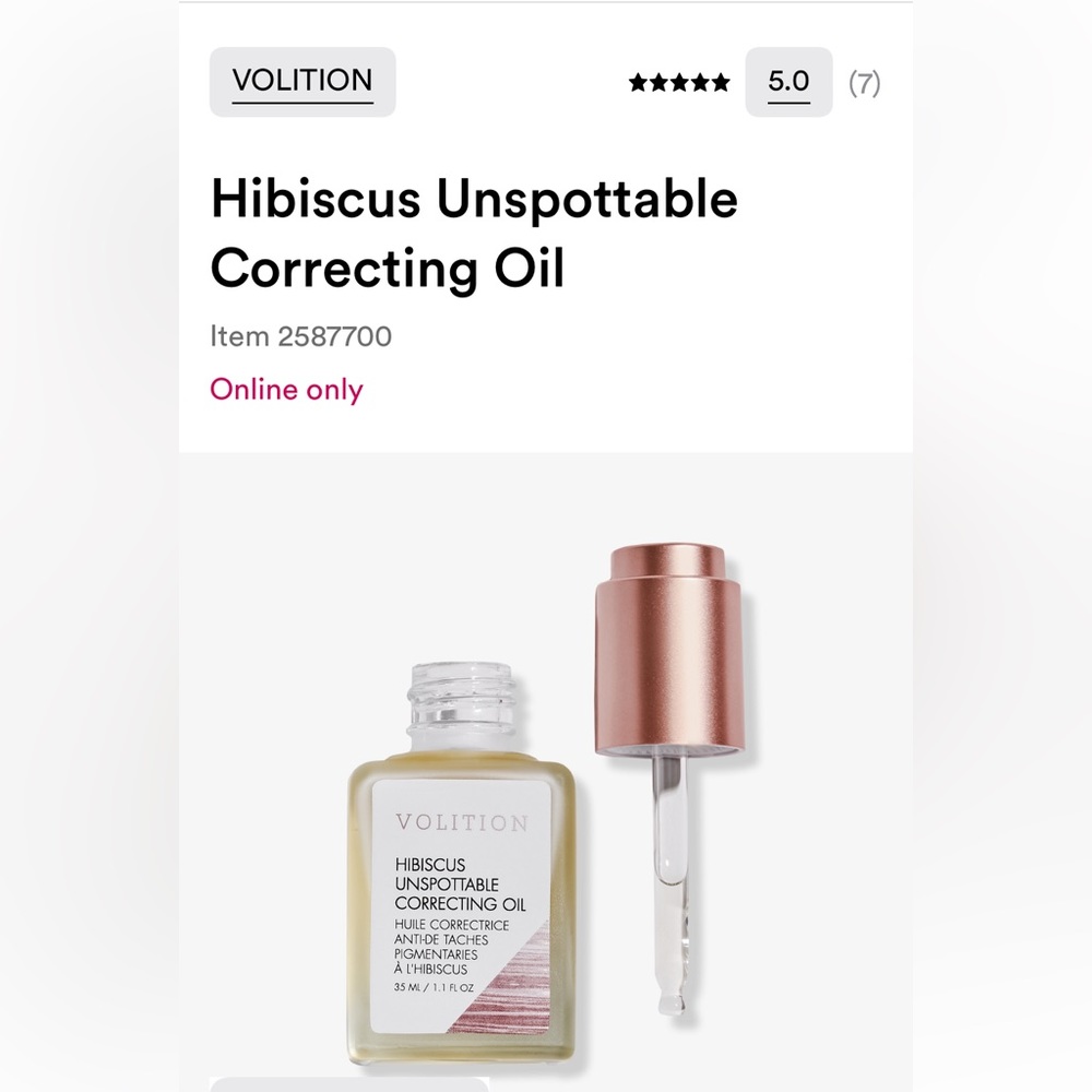 Volition - Hibiscus Unspottable Correcting Oil